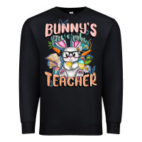 Black Bunny's Favorite Teacher Easter Day Premium Sweatshirt - FaDigitalArtStudio