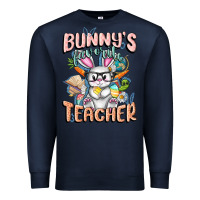 Navy Bunny's Favorite Teacher Easter Day Premium Sweatshirt - FaDigitalArtStudio