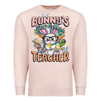 Pale Pink Bunny's Favorite Teacher Easter Day Premium Sweatshirt - FaDigitalArtStudio