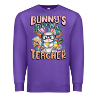 Purple Bunny's Favorite Teacher Easter Day Premium Sweatshirt - FaDigitalArtStudio