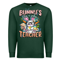 Sports Green Bunny's Favorite Teacher Easter Day Premium Sweatshirt - FaDigitalArtStudio