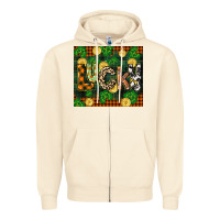 Sandshell st patricks day lucky clover and coins Zipper Hoodie - CowGirlArtShop