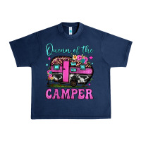 Navy queen of the camper Urban Heavy Tee - JahusDesignShop