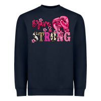 Navy brave and strong Heavyweight Sweatshirt - NancyCooperArtShop
