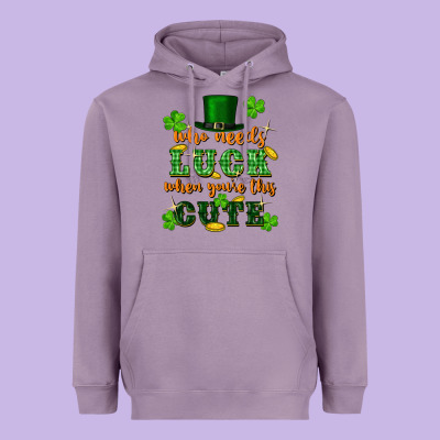Who Needs Luck When You're This Cute Heavyweight Hoodie Designed By Fadigitalartstudio
