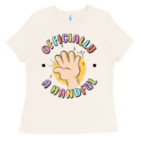 Bone officially a handful Ladies Tee - MaliasSmallBusiness
