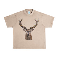 French Oak elk deer head Urban Heavy Tee - LillyAllenDesigns
