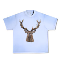 Grape Ice elk deer head Urban Heavy Tee - LillyAllenDesigns