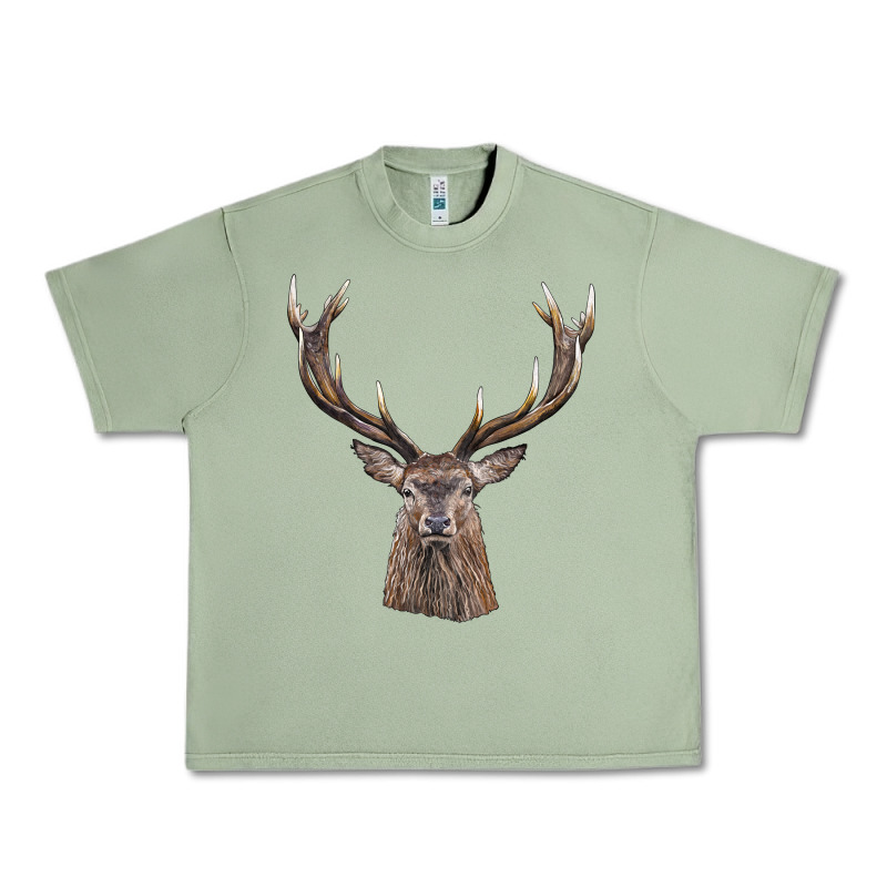 Elk Deer Head Urban Heavy Tee by LillyAllenDesigns | Teevron