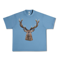 Pebble Blue elk deer head Urban Heavy Tee - LillyAllenDesigns