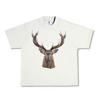 Pistachio elk deer head Urban Heavy Tee - LillyAllenDesigns