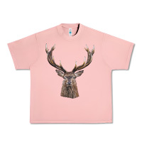 Salmon elk deer head Urban Heavy Tee - LillyAllenDesigns
