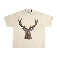 Sandshell elk deer head Urban Heavy Tee - LillyAllenDesigns
