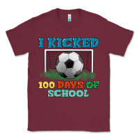 Burgundy i kicked 100 days of school Classic Tee - LillyAllenDesigns