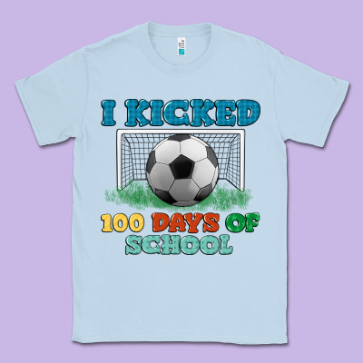 I Kicked 100 Days Of School Classic Tee Designed By Lillyallendesigns
