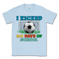 Dusty Blue i kicked 100 days of school Classic Tee - LillyAllenDesigns