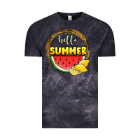 Cloud Black hello summer watermelon Vintage Tee - JahusDesignShop