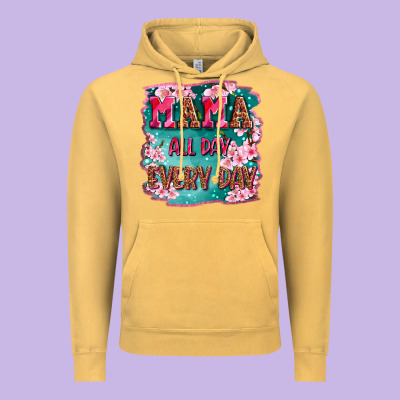 Mama All Day Everyday Vintage Hoodie Designed By Lillyallendesigns
