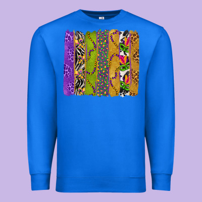 Mardi Gras Brushstrokes Premium Sweatshirt Designed By Bundleandbundleshop