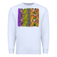 White Mardi Gras Brushstrokes Premium Sweatshirt - BundleAndBundleShop
