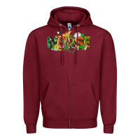 Burgundy St. Patrick's Day Nurse Zipper Hoodie - CowGirlArtShop
