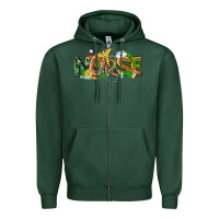Sports Green St. Patrick's Day Nurse Zipper Hoodie - CowGirlArtShop