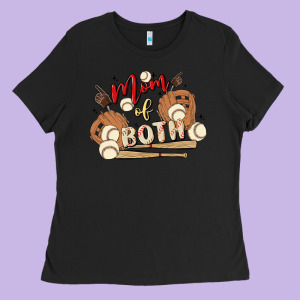 Mama Of Both Ladies Tee Designed By Maliassmallbusiness