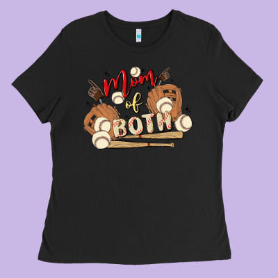 Mama Of Both Ladies Tee Designed By Maliassmallbusiness
