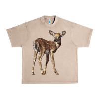 White Tailed Fawn Deer Urban Heavy Tee | Teevron