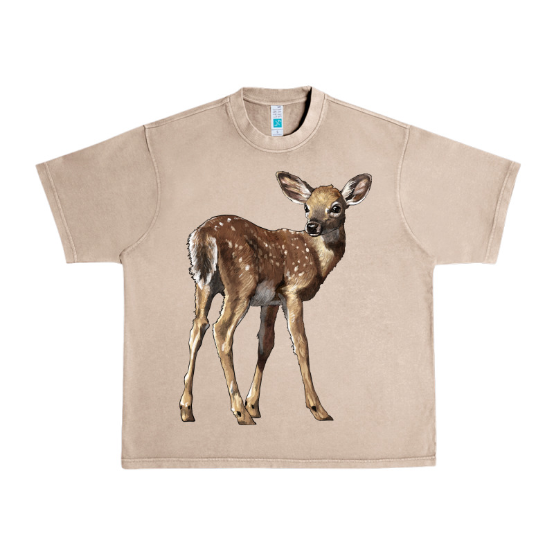 White Tailed Fawn Deer Urban Heavy Tee by LillyAllenDesigns | Teevron