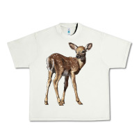 Pistachio white tailed fawn deer Urban Heavy Tee - LillyAllenDesigns