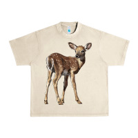 Sandshell white tailed fawn deer Urban Heavy Tee - LillyAllenDesigns