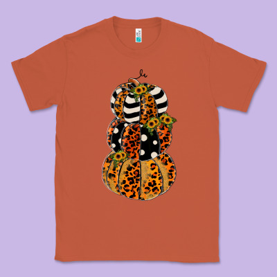Leopard Pumpkin Polka Dot Sunflower Classic Tee Designed By Jahusdesignshop