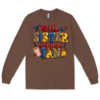 Chestnut little sister biggest fan softball Long Sleeve Tee - Jasminsmagicworld