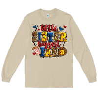 Mushroom little sister biggest fan softball Long Sleeve Tee - Jasminsmagicworld