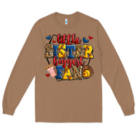 Toasted Coconut little sister biggest fan softball Long Sleeve Tee - Jasminsmagicworld