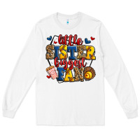 White little sister biggest fan softball Long Sleeve Tee - Jasminsmagicworld