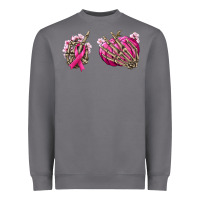 Storm Breast Cancer skeleton hands Heavyweight Sweatshirt - NancyCooperArtShop
