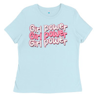 Baby Blue girl power Ladies Tee - MaliasSmallBusiness