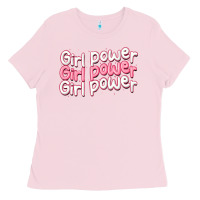 Bubblegum Pink girl power Ladies Tee - MaliasSmallBusiness