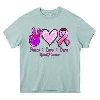 Arona Peace Love Cure Breast Cancer Heavy Core Tee - Jasminsmagicworld
