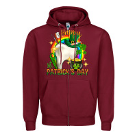Burgundy Happy Dentist St. Patrick's Day Zipper Hoodie - HowdyJamesFarm