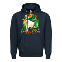 Navy Happy Dentist St. Patrick's Day Zipper Hoodie - HowdyJamesFarm