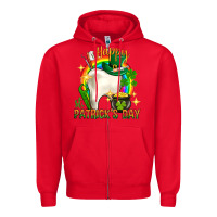 Red Happy Dentist St. Patrick's Day Zipper Hoodie - HowdyJamesFarm