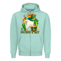 Seafoam Happy Dentist St. Patrick's Day Zipper Hoodie - HowdyJamesFarm