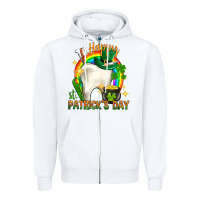 White Happy Dentist St. Patrick's Day Zipper Hoodie - HowdyJamesFarm