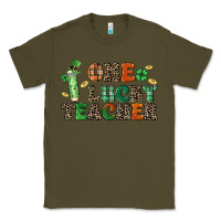 Army Green one lucky teacher Classic Tee - LillyAllenDesigns