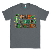 Charcoal Heather one lucky teacher Classic Tee - LillyAllenDesigns