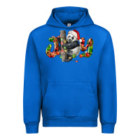 Cobalt panda joy christmas Urban Hoodie - LillyAllenDesigns
