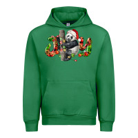 Emerald panda joy christmas Urban Hoodie - LillyAllenDesigns